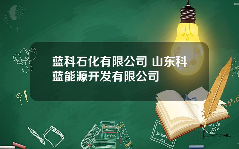 蓝科石化有限公司 山东科蓝能源开发有限公司